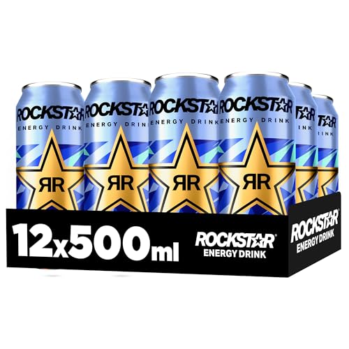 Rockstar Energy Drink Blueberry Mint Geschmack - Zero Sugar -Koffeinhaltiges Erfrischungsgetränk ohne Zucker für den Energie Kick, EINWEG (12 x 500ml) (Verpackungsdesign kann abweichen) 2
