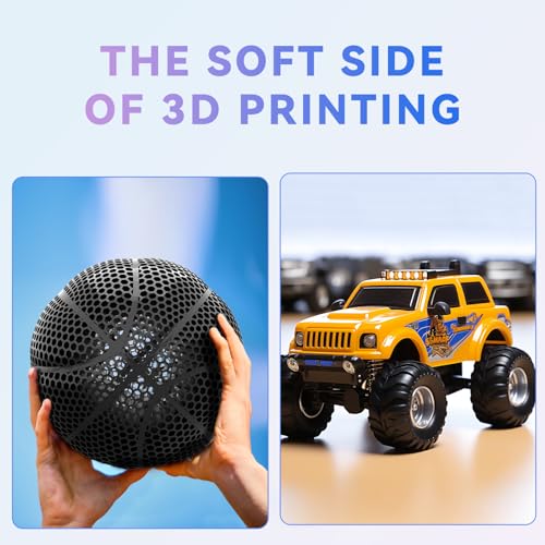 Image of Official Creality TPU Filament 1.75mm 1KG, Flexible 3D Printer Filament, 95A Shore High Hardness & Resilience, Dimensional Accuracy + /- 0.03 mm for Most FDM 3D Printers