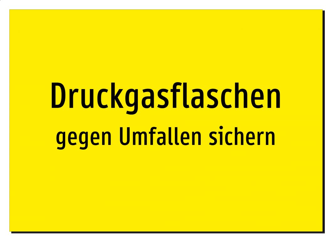 36312-DE-T-07 | Druckgasflaschen - gegen Umfallen sichern | Aluminiumschild A4, 297 x 210mm | nur Text, ohne Symbolgrafik
