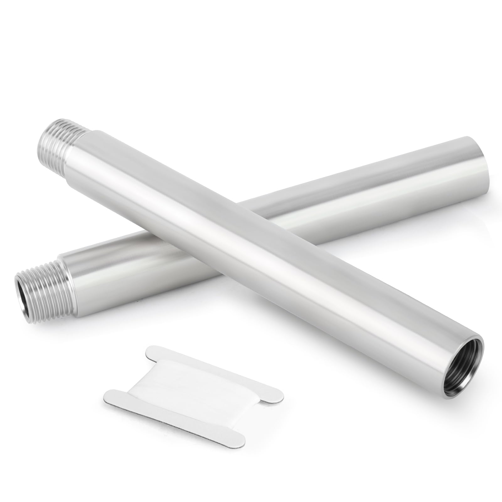 Accesorios de tubería de acero inoxidable 304 200 mm 1/2" hembra x 1/2" macho BSP pezón tubo fundido 2 piezas