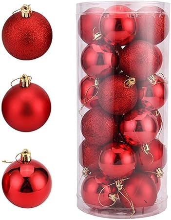 Wanna Party Christmas Glitter Multicolor Bells Tree Hanging Ornaments, Reusable Double Sided Bell Hangings for Christmas Tree Decorations-Set of 6