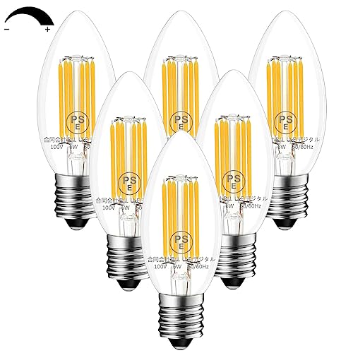 ZYYRSS �V�����f���A�d�� E17���� 60W�`���� LED�d�� 6W LED�t�B�������g�d�� �����F 4000K 720lm �N���A�^�C�v �X�C�^ ���g���d�� �����F �L�z���^�C�v PSE�F�؍ς� ������Ή� 6�� (�d���F, E17 ����)