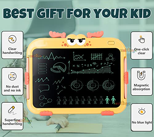 Image of Zest 4 Toyz LCD Writing Tablet 9.8 Inch Colorful Doodle Board Drawing Pad for Kids Drawing Board Writing Board Drawing Tablet for Boys and Girls (2 pens -4 Different Writing Styles)