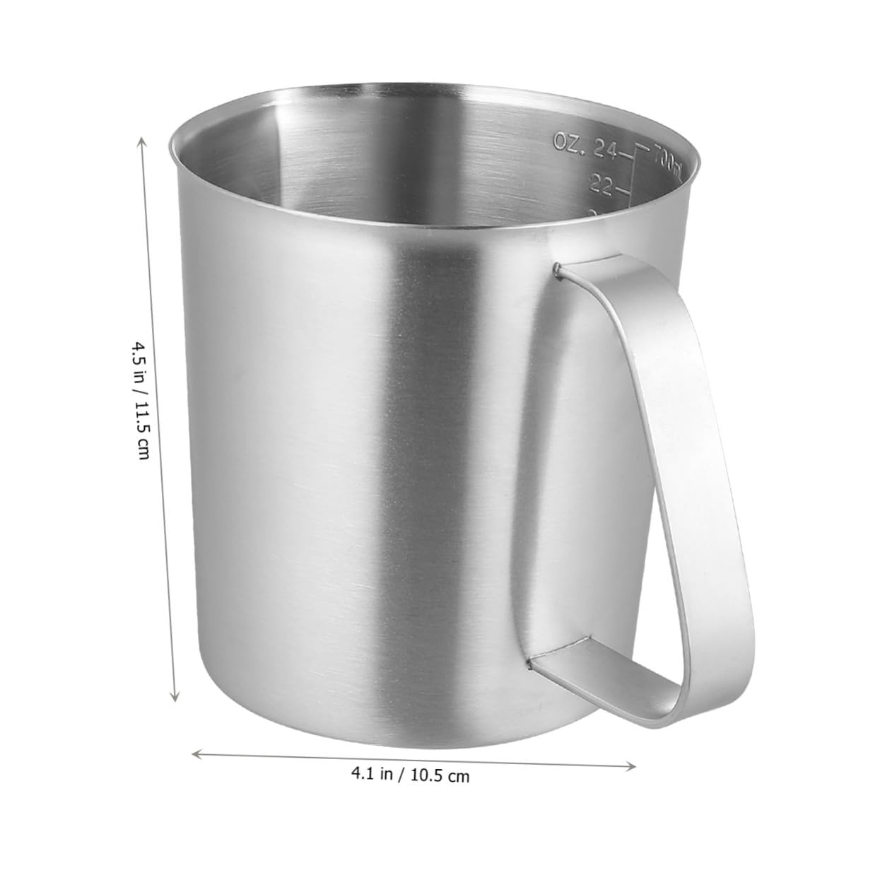 BESTYASH Misurino in Acciaio Inossidabile da 700ml Manico e Beccuccio, Facile da Pulire e Trasportare, Utensile da Cucina per Pasticceria e Uso Quotidiano
