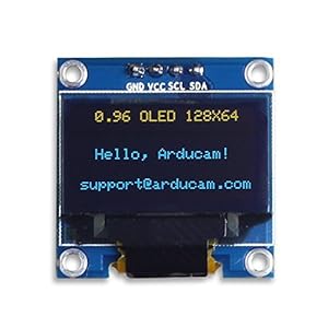 UCTRONICS 0.96 Inch OLED Module 12864 128×64 Yellow Blue SSD1306 Driver I2C Serial Self-Luminous Display Board for Arduino Raspberry Pi Pico