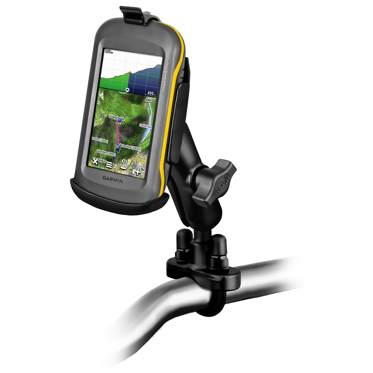Ram Mount RAM U-Bolt Garmin Montana Aluminum GPS Mount, Right Hand Standard (Black)-image-14