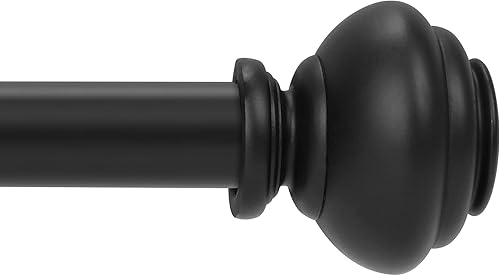 MERJULAN Barras de cortina para ventanas, barra de cortina de 1 pulgada de diámetro, 32 a 168 pulgadas, juego de barras de cortina decorativas