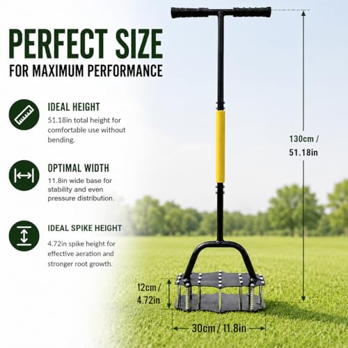 Herramienta manual para airear césped con 16 pinchos y mango ergonómico miniatura 7