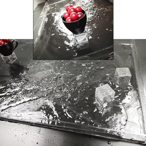 Studio photo pour la publicité : réservoir d'eau peu profond en acrylique transparent