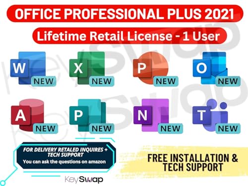 Image of MS Professional Plus 2021 Lifetime | (1 User) Retail License Key | 1 Year Validity | Version | Lifetime Regular Updates & Reinstallations | Updated 2025