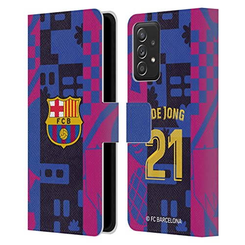 Étui de Jong FC Barcelona Galaxy A52s protection portefeuille cuir coque Samsung A52 5G