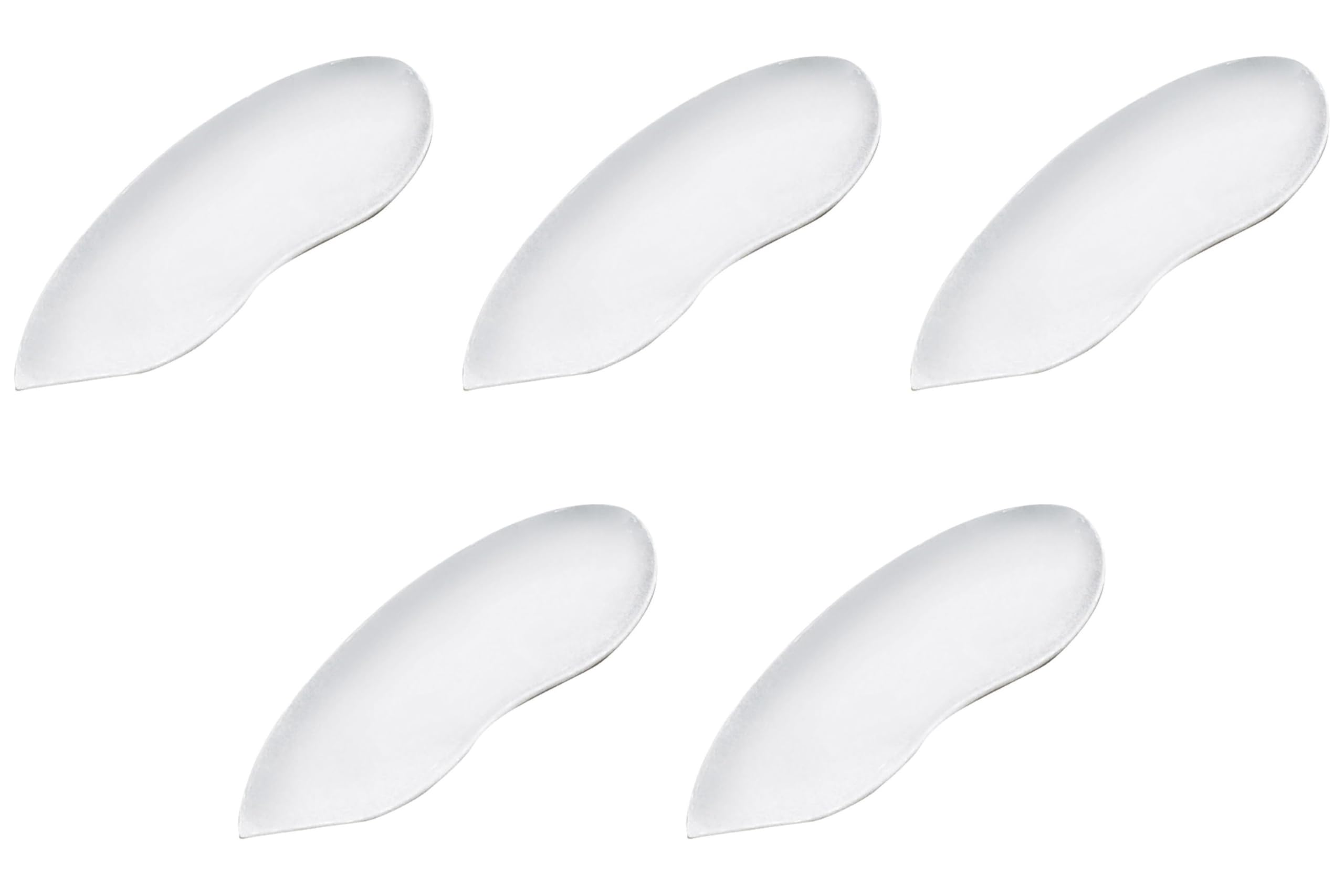 Set of 5, White Porcelain Broad Bean Tray (Medium) 12.0 x 5.9 x 0.6 inches (30.4 x 15 x 1.5 cm) | Setomonohonpo