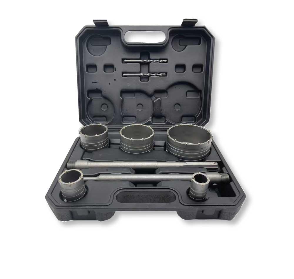 Kit Frese a Tazza per Muro, Attacco SDS Max e SDS Plus, con Valigetta, per Carotatrice 30mm,40mm,65mm,80mm,100mm