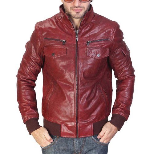 branded biker jacket