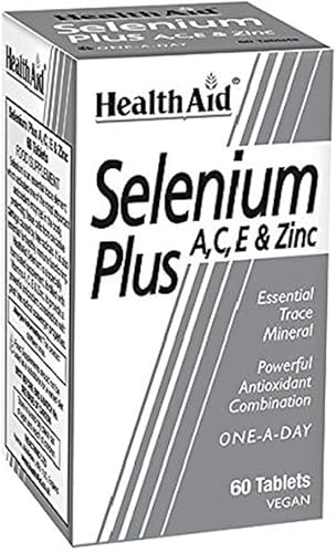 Health Aid Selenio Plus (Vitaminas A, C, E y Zinc) 60 Tabletas
