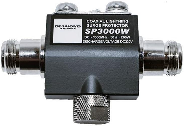 Diamond Antenna SP3000W SP-Series Lightning Arrester High Voltage Protection Device for Mobile and Base Station Antennas Prevents Equipment Damage from Lightning Strikes