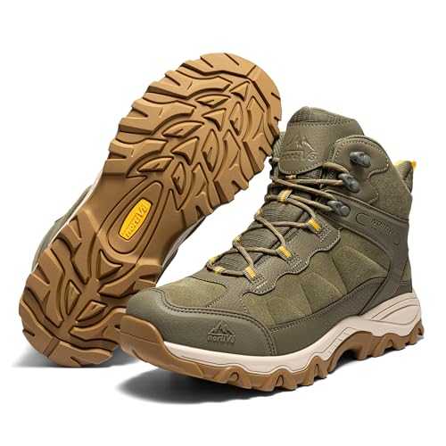 Image of NORTIV 8 Men's Waterproof Hiking Boots Outdoor Mid Trekking Lightweight Mountaineering Shoes Paladin