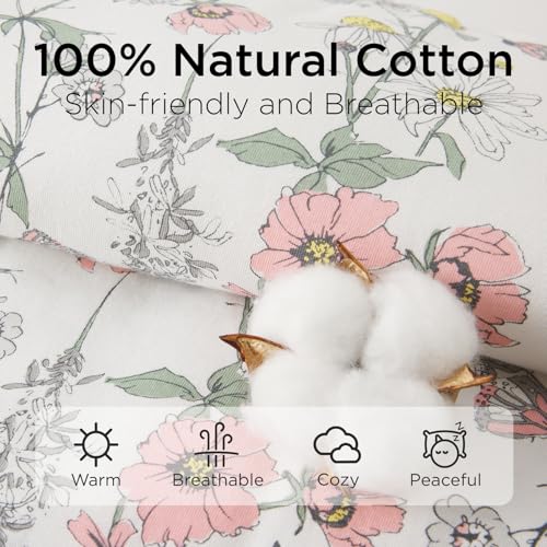 Image of Duomiaomiao 1.5 TOG Baby Sleep Sack 100% Cotton Four Season Baby Wearable Blanket, Breathable Comfy Toddler Sleeping Bag