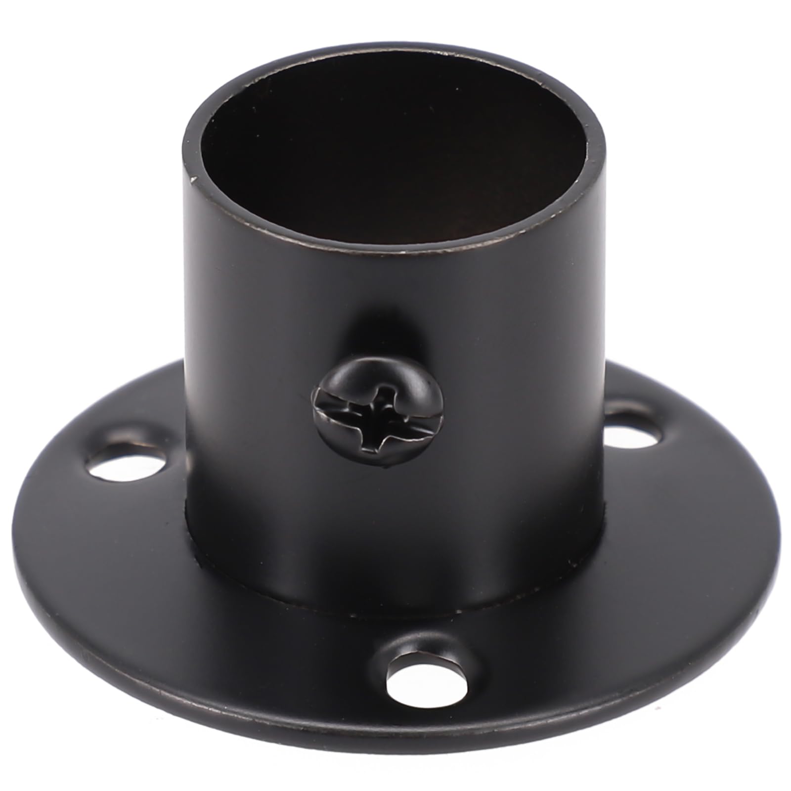 BagLEv Wardrobe Rail Rod Pole Socket, 2pc 19-32mm Steel Wardrobe Bracket Flange Rail Rod Pole Socket End Support Decor, Wall Mount Hanging Rail End Supports for Closet Curtain (32MM)