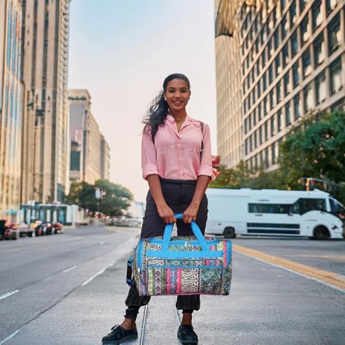 World Traveler Bohemian 22-inch Carry-on Duffle Bag with Adjustable Shoulder Strap2