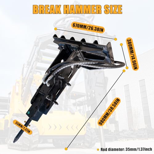 MMS Skid Steer Breaker Hammer Attachment