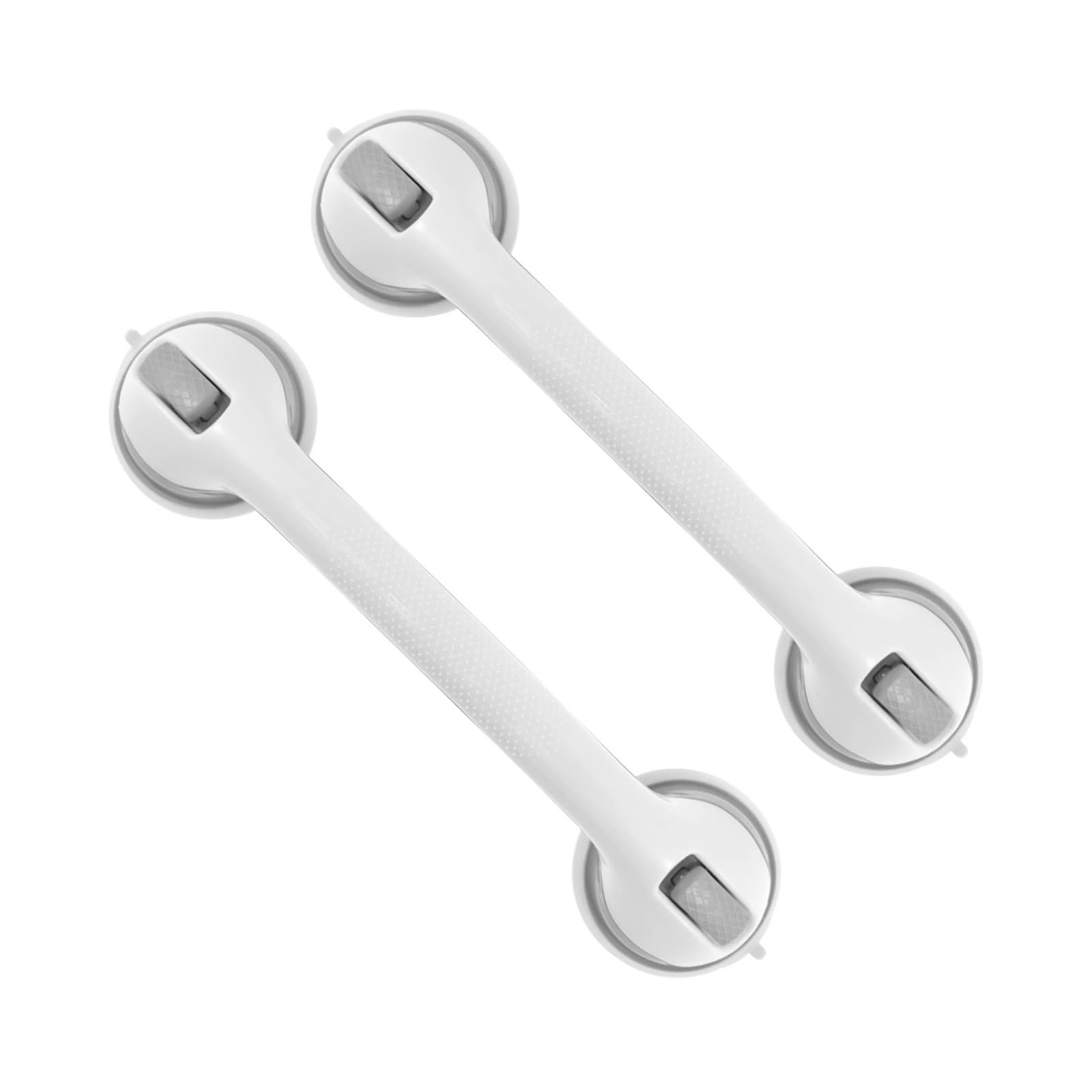 Lot de 2 poignées de douche antidérapantes, barre d'appui for toilettes, salle de bain, baignoire, plastique, ventouse(Large 420mm)