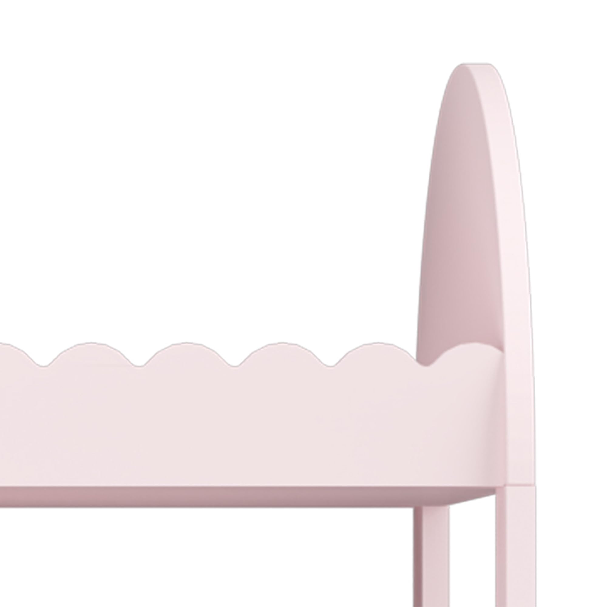 [en.casa] Perchero Burro Infantil Vestnes con Espejo Ondulado Barra para Colgar Zapatero Portaropa Armario Abierto para Ropa Guardaropa Dormitorio MDF 100 x 94 x 38 cm - Algodón de azúcar