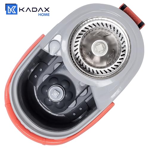 KADAX Bodenwischer Komplett Set, Wischmopp mit Teleskopstiel und Eimer mit Auswringfunktion, Wischmop mit Wischeimer, Wischer für Bodenreinigung – Bild 5