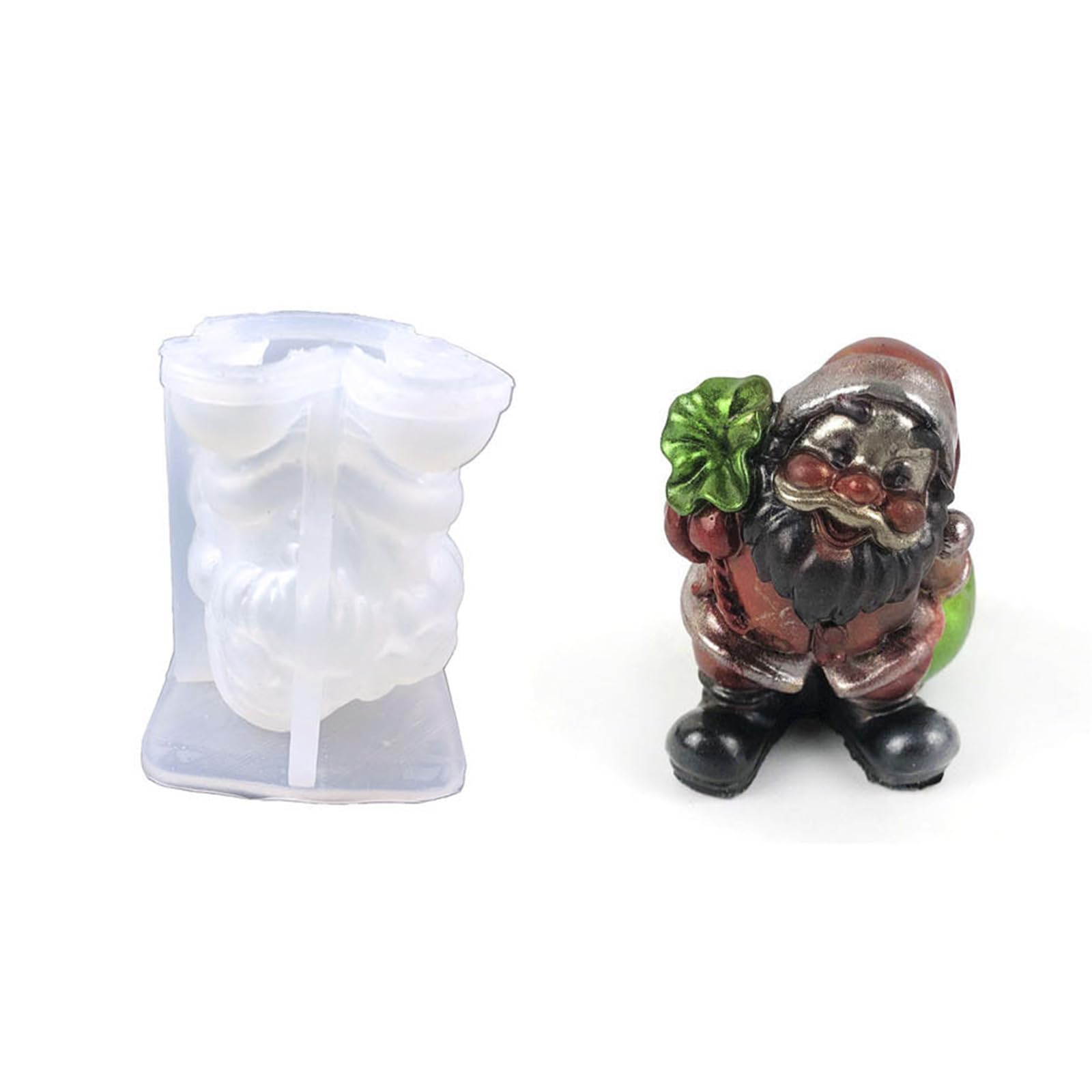 Tsophreniq Christmas Santa Silicone Mold Santa Clause for Making Soap Plaster Christmas Decorations Chocolate Resin Casting Molds for Epoxy for