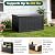 MAKE CHANGES 100 Gallon Outdoor Storage Box, Waterproof Resin Deck Box Organizer for Patio Cushion Storage, Lockable Outside Container for Garden Tools