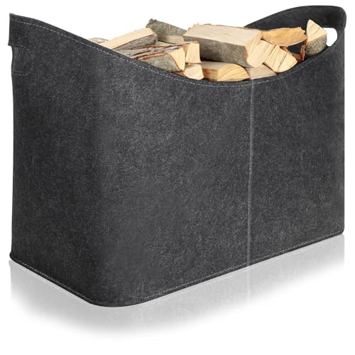 COM-FOUR® felt bag xxl for shopping newspapers, paper, toys, picnics or the beach, robust made of thick felt