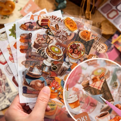 Image of RANDEN Kitcake Journaling Kit, 346PCS Vintage Scrapbook & Stationery Set with Aesthetic Stickers, Ephemera Pack and Journal Supplies for Bullet Journals, Planners, Albums & Creative Crafts (Food Diary)