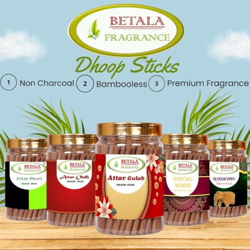 Image of Betala Fragrance Lavender Flavour Dhoop Sticks, Pack of 400 g Dhup Stick with Holder Stand (400 Gm)