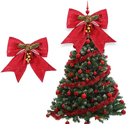 Red and green christmas tree bows Clearance