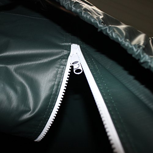 Foto von Nexos Weidezelt Grün 3,3 x 4,8 m Plane 550 g/m² Weideunterstand Weidehütte Stallzelt Unterstand für Tiere Wasserdicht PVC