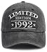 XacaYuerp 34th Birthday Decorations for Men Women, Limited Edition 1992 Party Supplies Hat, 34 Years Old Baseball Cap, Birthday Gifts for Dad Mom Husband Wife Black