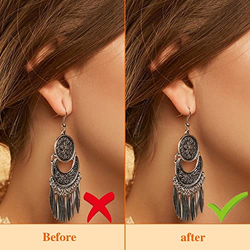 Image of Extra Premium Extra Soft Earring Support for Heavy Earrings | Ear Lobe Support for Earrings | Ear Lobe Tape | Transparent Ear Support | Ear Lobe Patches (Pack of 60)