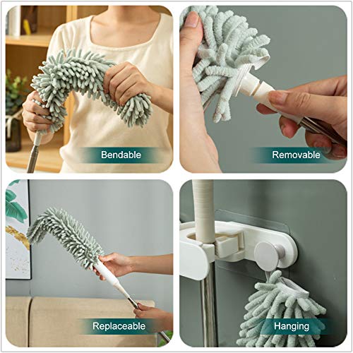 MA Lvjkes Uitschuifbare Microfiber Stofdoek, Veer Duster Telescopisch, Cobweb Duster met RVS Handgrepen en Buigbare… - Image 6