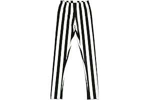 Girls Black and White Striped Leggings: Style and Comfort United