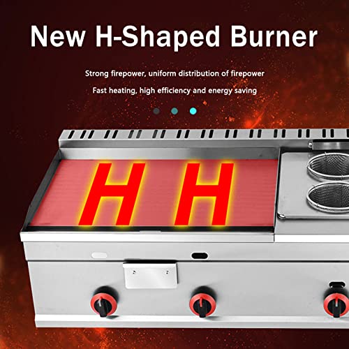 Gas-Fritteuse Arbeitsplatten-Profi-Fritteuse mit Großem Fassungsvermögen, Edelstahl-Arbeitsplatte, Propan-LPG Kann Verwendet Werden, für Pommes Frites Home Kitchen Restaurant,Style8 – Bild 7