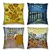 Hostecco, Vincent Van Gogh, set di 4 federe decorative per cuscino, 45 x 45 cm