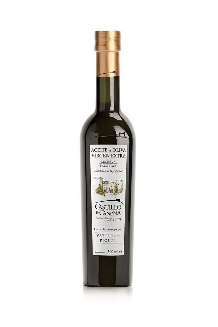 6 butelek 500 ml Picual odmiany - Castillo de Canena - hiszpańska oliwa z oliwek z pierwszego tłoczenia, świeżo prosto z młynka do produkcji
