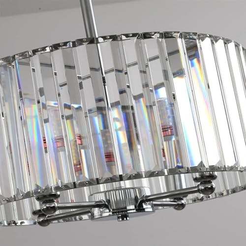 Plafonnier cristal E14 et fer forgé réglable luminaire chic
