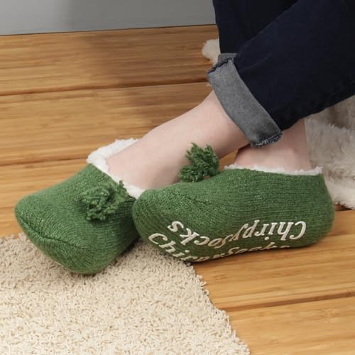 Image of BambooMN Adult Women Super Soft Warm Cozy Fancy Yarn Slippers Non-Slip Lined Socks, Indoor Comfy House Slippers, 3 Pairs