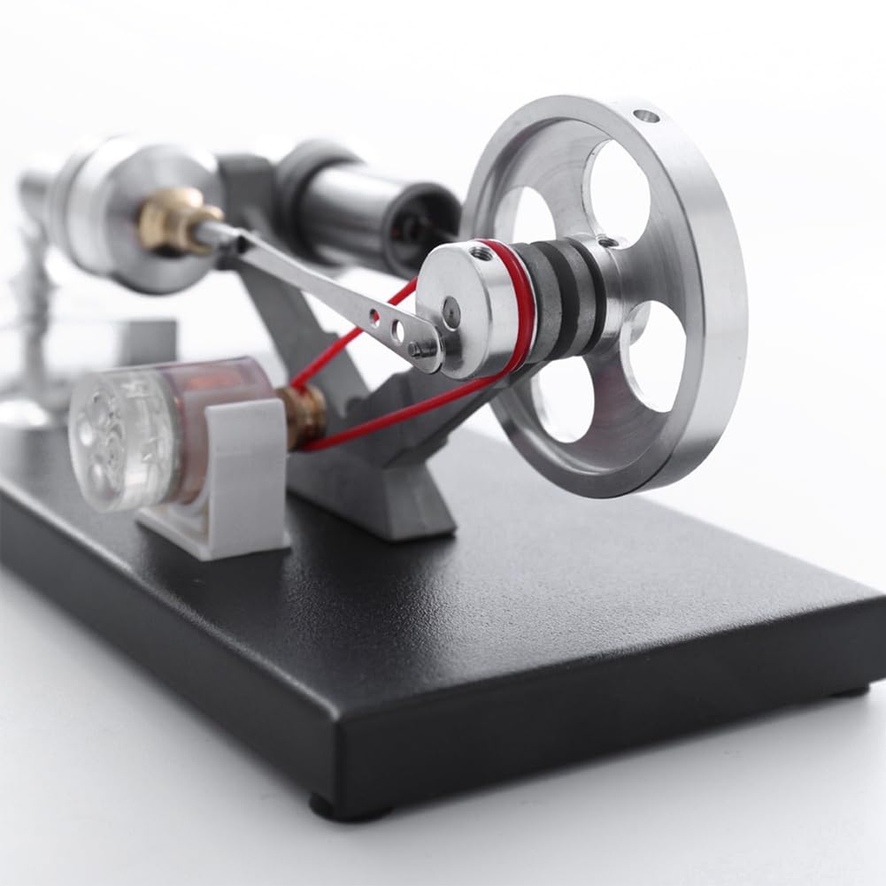 Kit di Modello di Motore Stirling con Luci LED - Assemblaggio Fai-da-Te di Parti Individuali - Giocattolo Educativo di Fisica per Bambini