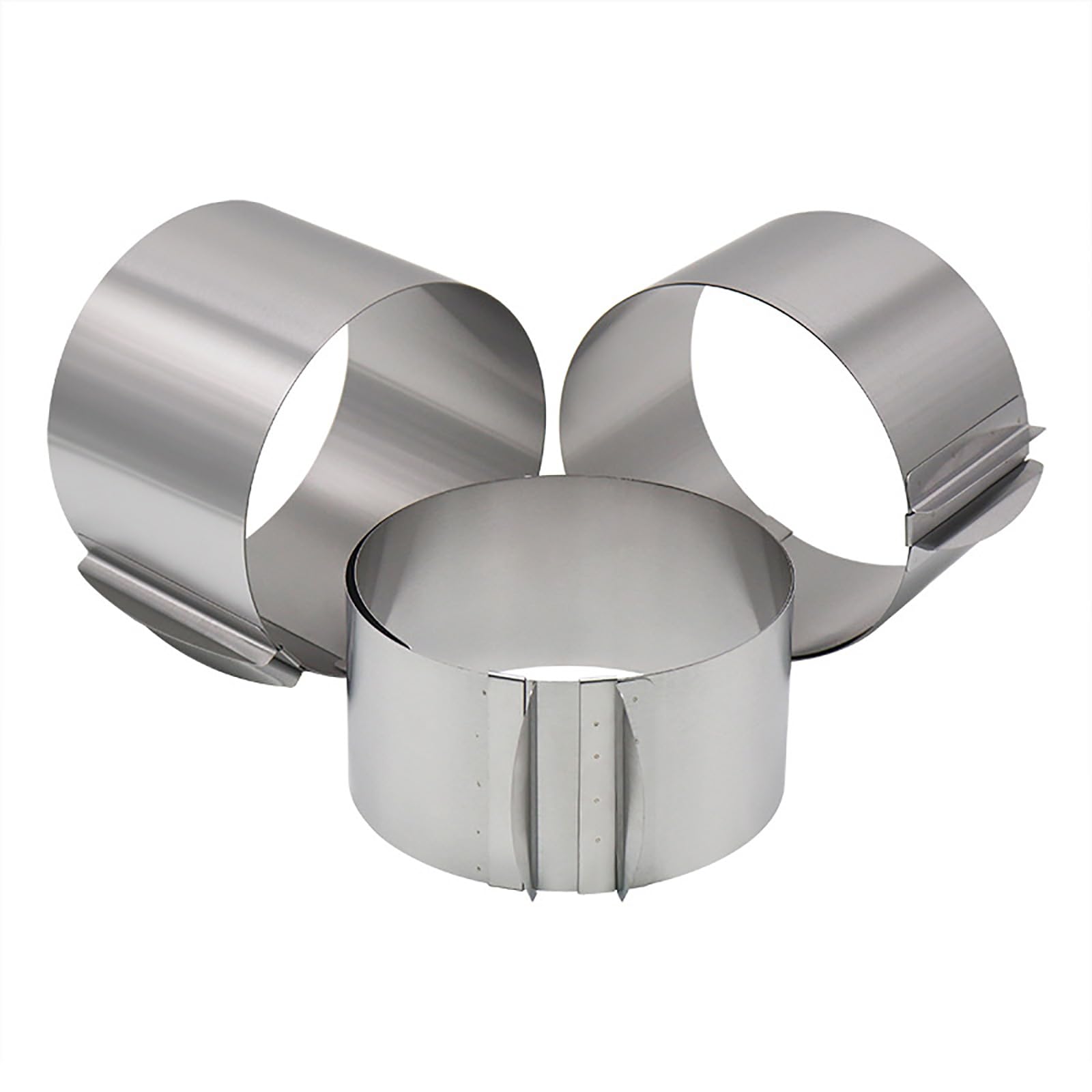 TOYANDONA Anelli Per Mousse In Acciaio Inox – 2 Pezzi Da 20 Cm E 18 Cm, Antiaderenti, Perfetti Per Crostate E Dessert