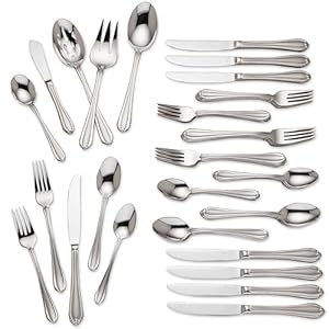 Gorham 846854 Melon Bud Frosted 45-Piece Flatware Set