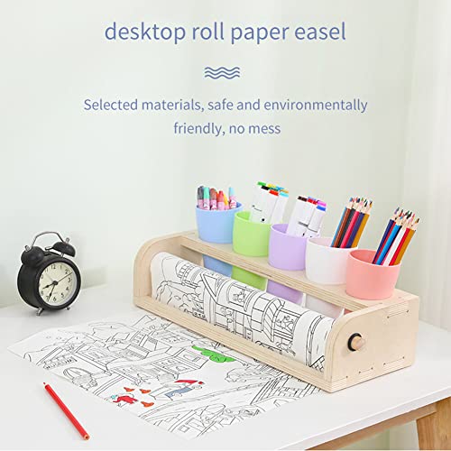 Distributeur rouleau papier bois enfants stable de table design - 6