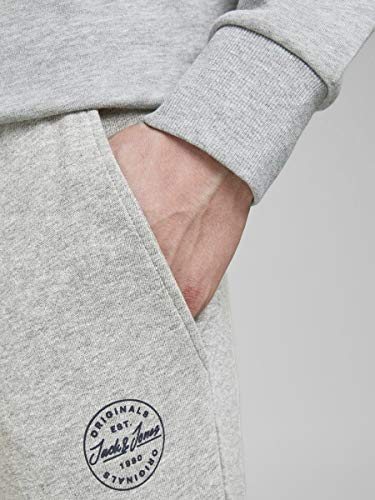 JACK & JONES Jjigordon Jjshark Sweat Pants Viy Noos Pantalon De Sport, Gris (Mélange Gris Clair Mélange Gris Clair), W (Taille du Fabricant: L) Homme - Image 7