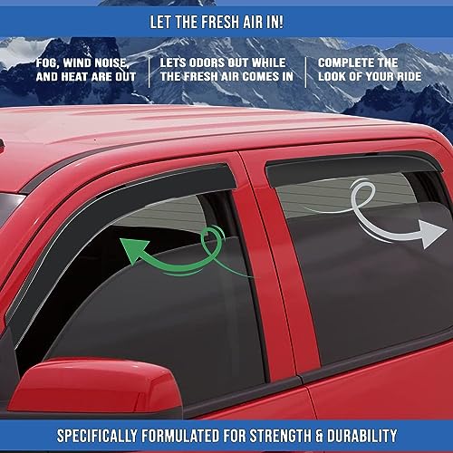 Image of ROYALTECH Premium Non-Breakable Car Window Door Visor /Rain Guard /Wind Deflector Compatible for (Mahindra Marazzo (2018-2020) 6pcs)
